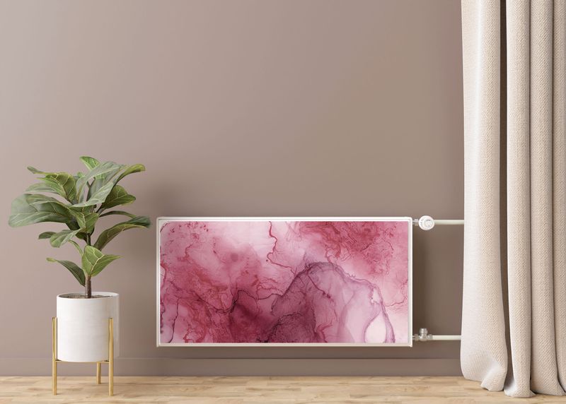 MATA Magnetyczna Do Kaloryfera Akwarela Różowa Abstrakcja 110cm x 60cm zdjęcie 7