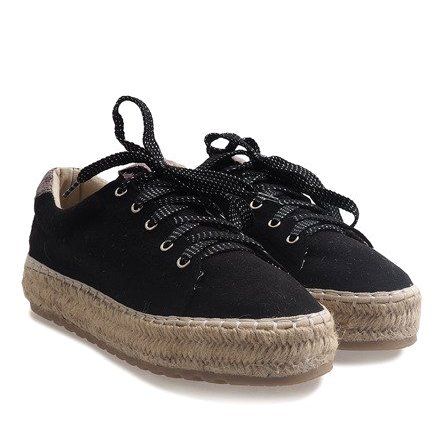 Czarne espadryle sznurowane BB01P r.38 na Arena.pl