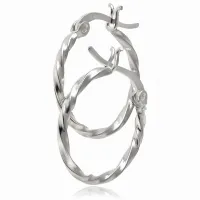 ELEGANCKIE SREBRNE KOLCZYKI KOŁA KÓŁKA 2CM KRĘCONE SPIRALKI SPIRALE