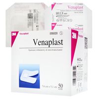 Venaplast 3M OPATRUNEK DO MOCOWANIA KANIUL 7,6 x 5,1cm WŁÓKNINOWY 50 szt.