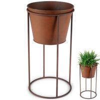 Doniczka Metalowa Osłonka Kwietnik Stojak na Rośliny Kwiatki Zioła 44cm