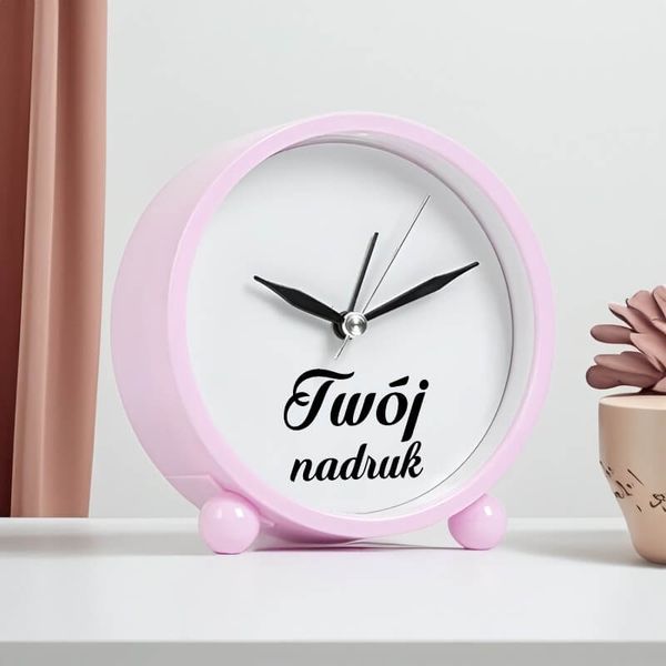 Różowy budzik z Twoim nadrukiem zdjęcie 1