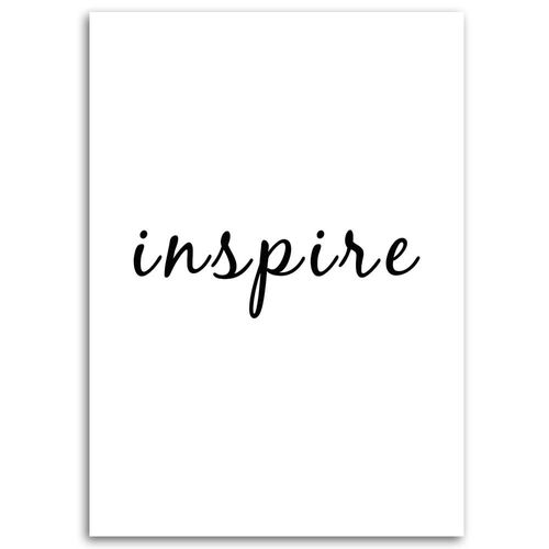OBRAZ NA PŁÓTNIE Napis Inspire Typografia 70x100 na Arena.pl