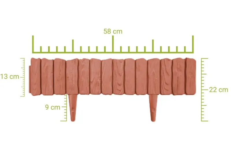 Palisada WOOD 58 cm terakota zdjęcie 2