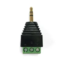 Wtyk RCA męski 3,5 mm z szybkozłączem AV czarno-zielony do wygodnego podłączenia audio-video