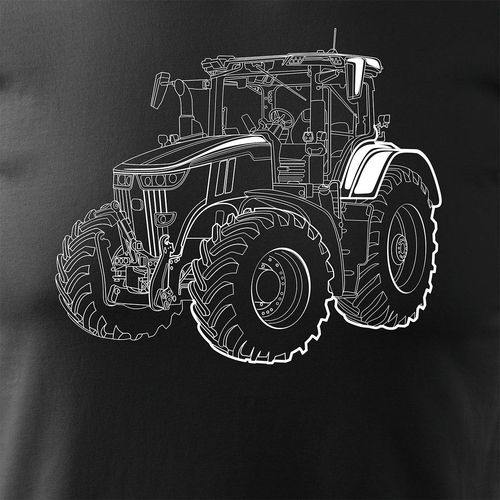 Koszulka z traktorem John Deere koszulka dla rolnika męska czarna REGULAR L na Arena.pl