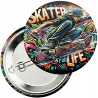 Przypinka z agrafką 59mm - DESKOROLKA SKATE SPORT OLLIE