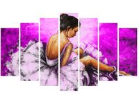 OBRAZ BALETNICA FIOLETOWYM TLE