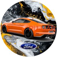 Opłatek na tort Ford Mustang Focus Fiesta Bronko Auto Samochód Gruby 20cm