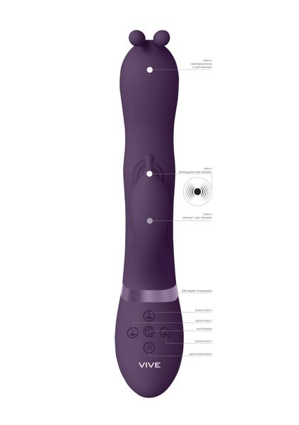 Gada - Vibrating Bunny Ear G-Spot Rabbit with Pulse Wave Shaft zdjęcie 7