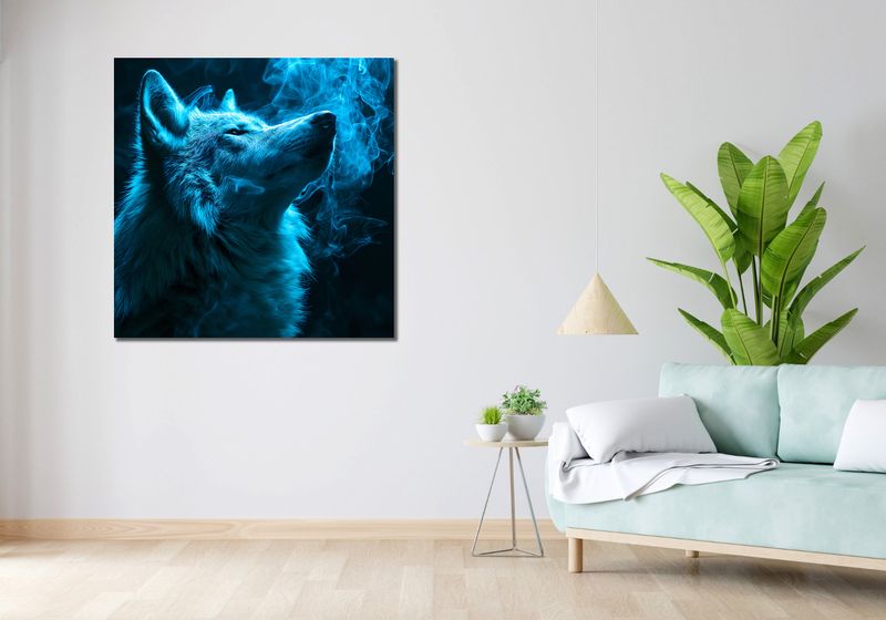 Obraz 100x100cm Oddech Wilka zdjęcie 2