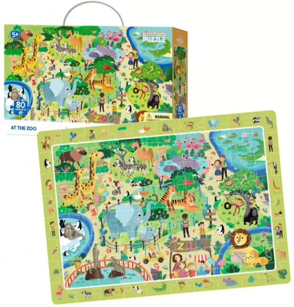 Puzzle obserwacyjne 80 elementów. W Zoo zdjęcie 2