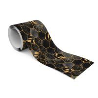 Pasek Dekoracyjny Bordiura Do Tapet Czarny Marmur HEKSAGONY Mozaika