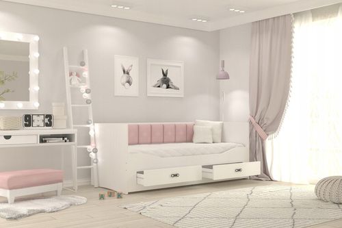 Łóżko tapicerowane rozkładane szuflady HERMES T na Arena.pl