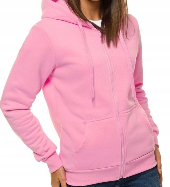 Damska bluza dresowa z kapturem rozpinana S różowa zdjęcie 1