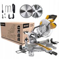 Piła ukośnica pilarka z posuwem i laserem 1500W + 2 x tarcza 210mm SMART365