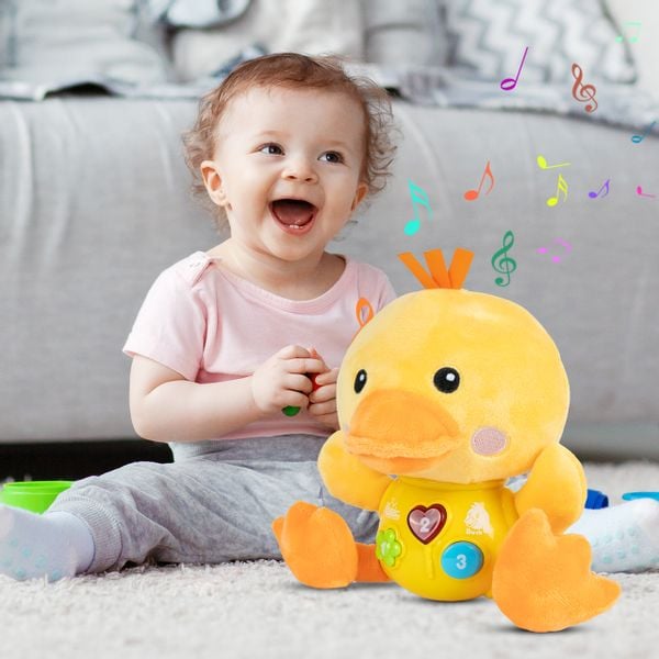 Kaczka Kaczuszka Interaktywna Świeci Śpiewa Maskotka Pluszak Dźwięk zdjęcie 6