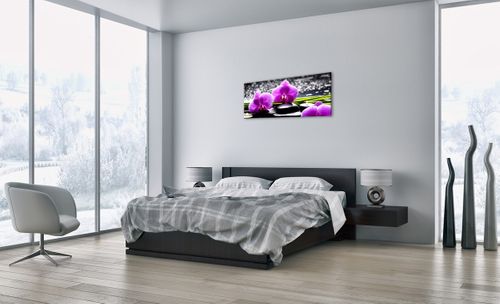 Obraz Na Płótnie - Storczyk Kamień - 100X40 Cm - Ab100X40-2658 na Arena.pl