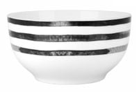 Miseczka miska porcelana New Bone FUSION 550 ml biała nadruk czarny paski