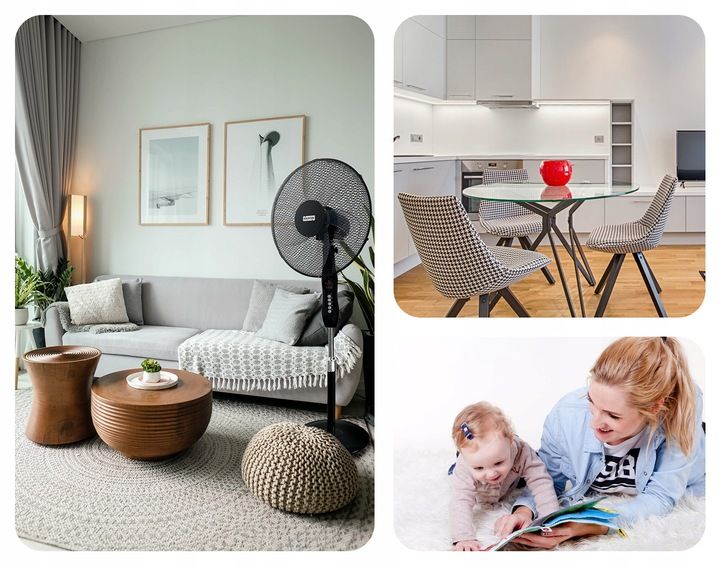 Wentylator podłogowy HAXON DAX wiatrak stojący 5 łopatek timer + pilot zdjęcie 8