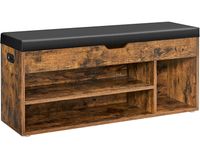 Szafka na buty z siedziskiem 100x30 cm rustykalny brąz do przedpokoju
