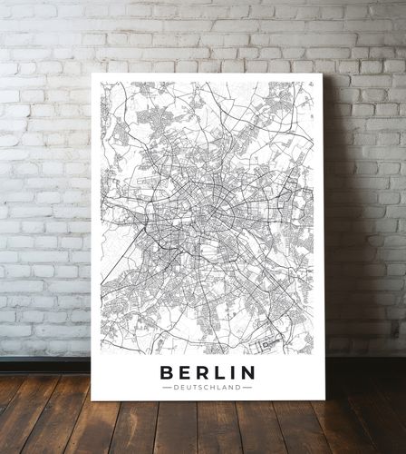 Plakat mapa plan miasta Berlin 70x100 cm na Arena.pl