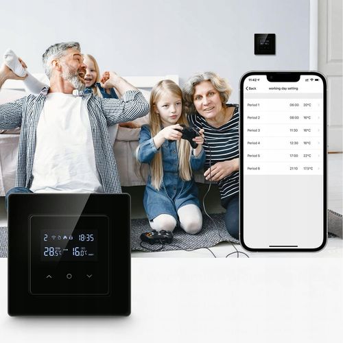 Inteligentny Termostat Zwierny Piec Bojler 3A Czarny ZigBee TUYA PSMART na Arena.pl
