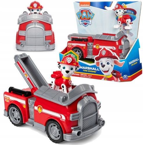 PSI PATROL MARSHALL FIGURKA PIESEK + POJAZD AUTO WÓZ STRAŻACKI na Arena.pl