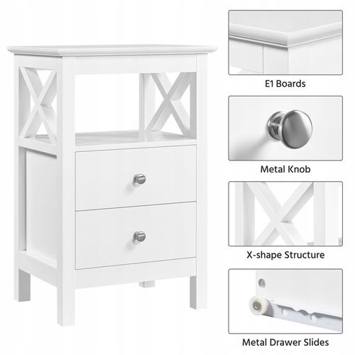 Yaheetech Szafka Nocna do Przechowywania, Stolik Boczny, 40 x 30 cm, na Arena.pl