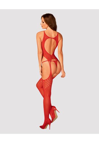 Czerwony Bodystocking Odkryte Plecy N122 Obsessive S/M/L na Arena.pl