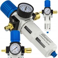 REDUKTOR CIŚNIENIA FILTR POWIETRZA ODWADNIACZ REGULATOR 1/2 16 BAR MANOMETR