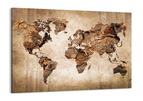 Obraz Na Płótnie - Mapa Kontynenty - 70X50 Cm - Aa70X50-3590 na Arena.pl