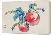 Obraz 70x50cm Peaches, Kōno Bairei Japoński Vintage do Salonu