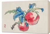 Obraz 70x50cm Peaches, Kōno Bairei Japoński Vintage do Salonu