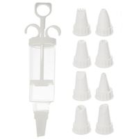 Strzykawka Dekorator Szpryca do Kremu Ciast Tortów Deserów + Końcówki