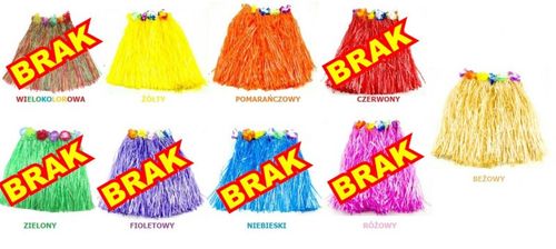 Spódniczka Hula 40cm mix kolor na Arena.pl