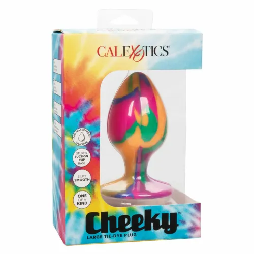 calexotics cheeky medium tie dye - silikonowa zatyczka z przyssawką 9 cm na Arena.pl