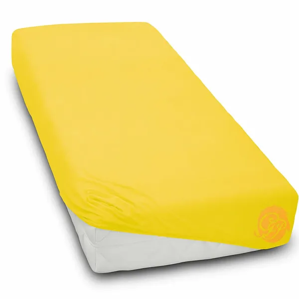 Prześcieradło bawełniane JERSEY 200x220cm ŻÓŁTY zdjęcie 1