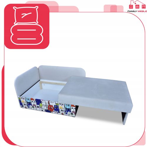 Narożnik dziecięcy Bambino rozkładany pojemnik łóżko dzieci materac kubuś na Arena.pl