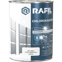 RAFIL CHLOROKAUCZUK EMALIA DO METALU I BETONU BIAŁY SYGNAŁOWY 9003 0.75L