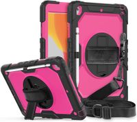 Etui do iPad 9/8/7 10.2" z Podstawką i Paskiem na Ramię Różowe