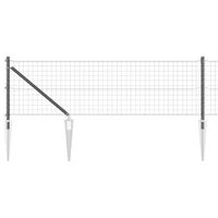 Ogrodzenie z słupkami Szary 0.4 x 10 m Stal