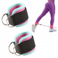 Opaski na kostkę do wyciągu x2 opaska treningowa róż/turkus