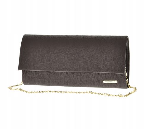 Laura Biaggi - elegancka torebka wizytowa łańcuszek czekolada groszek JP115 na Arena.pl