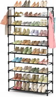 REGAŁ NA BUTY 10 POZIOMOWY POMIEŚCI 50 PAR BUTÓW POJEMNY STABILNY ORGANIZER