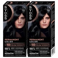 Syoss Farba do Włosów Trwała Permanent Color 1-1 Czerń 2 szt.