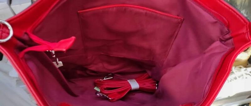 Torebka damska EKO SKÓRA pojemna pomieści A4 długi pasek w komplecie zdjęcie 4