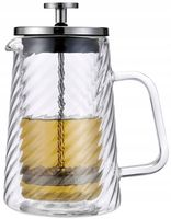 2 x Srebrny Zaparzacz do kawy herbaty szklany 350 French Press KLAUSBERG 77
