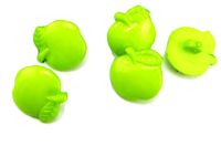 Guziki 18 x 17 mm zielone jabłko 5 szt.