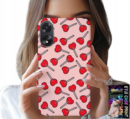 ETUI DO OPPO A78 4G - KOBIECE, MODNE WZORY LIZAKI W SERCA CASE na Arena.pl